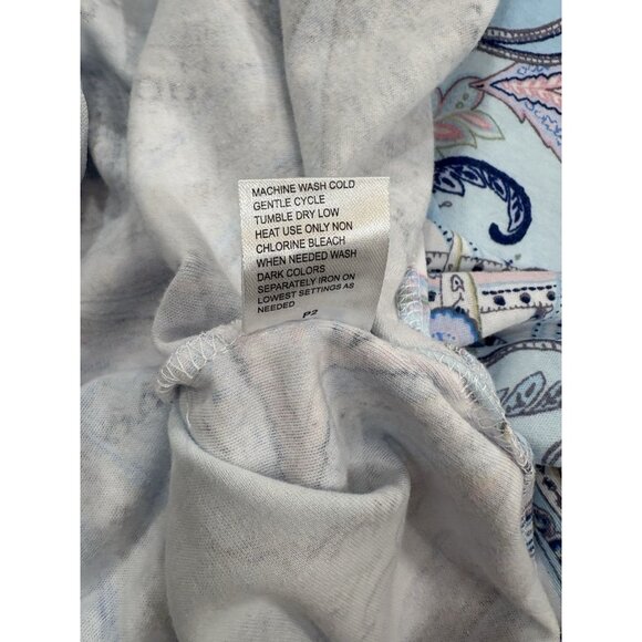 Miss Elaine Women's 3/4-Sleeve Paisley-Print Zipper Robe Size Large - Picture 8 of 9